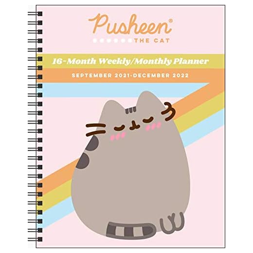Pusheen 16-Month 2021-2022 Monthly/Weekly Planner Calendar