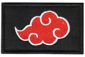 Akatsuki Red Cloud Anime Velcro Patches for Backpacks