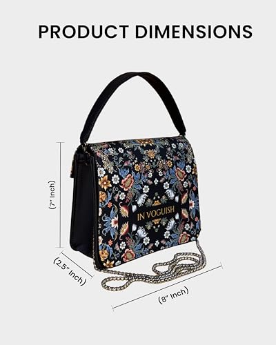Image of Customized Sling Bag for Women Lite Edition| Interchangeable Flap Handbag (4 Flap Options) |HD Printed PU Leather Designer Crossbody Bag with Personalized Name| Chain Strap & Handle