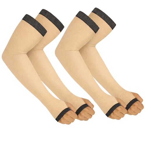 Image of Yuneek Arm Sleeves For Men & Women UV Sun Protection, UPF 50 Cool Arm Hand Cover Unisex For Bike ride,Golf,cricket,cycling,yoga,gym Sports