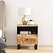 Industrial Mango Wood Bedside Cabinet with Drawer and Open Shelf for Modern Bedroom Storage