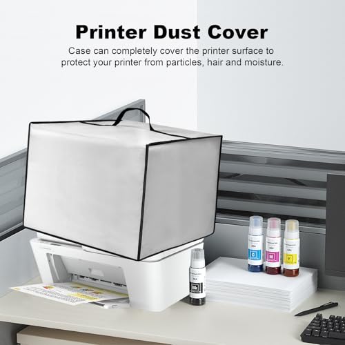 Image of Tablet Printer Cover Mobile Printer Case for HP Envy 6555e / DeskJet 4255e /Plus 651 /G3270 /MFC-J4335DW Wireless All-in-One Color Inkjet Printer, Scanner, Copier (Silver)