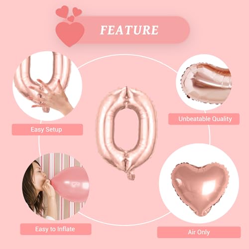 Image of Pink Will You Be My Girlfriend Balloons - Valentines Day Balloons Kit, Pink Heart Balloons with 200pcs Rose Petals, Valentines Day Romantic Decorations Special Night (QUIERES)