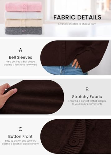 KIRUNDO Cardigan Sweaters for Women Fall Trendy Long Sleeve Chunky Knit Button Up Oversized Winter Jacket Casual Outwear2
