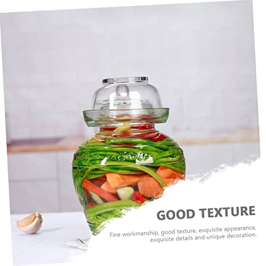 Amazon｜蓋付きガラス瓶 ガラス密閉容器 中国製キムチ瓶 韓国製