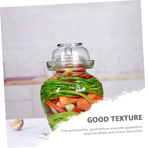 Amazon｜蓋付きガラス瓶 ガラス密閉容器 中国製キムチ瓶 韓国製