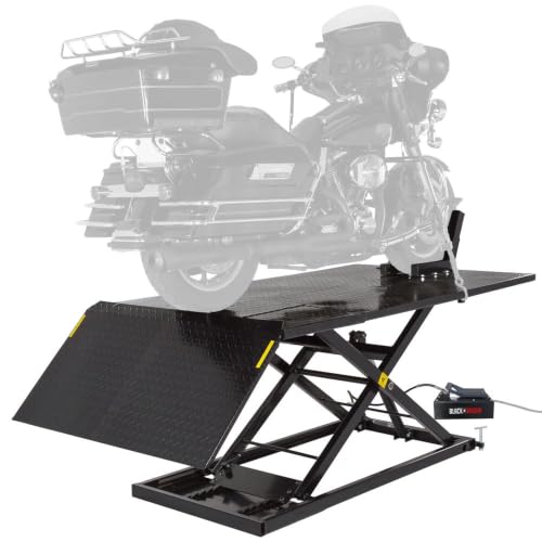 Black Widow Motorcycle Lift Table, Air Over Hydraulic, 1,500 lb, 33.5" High