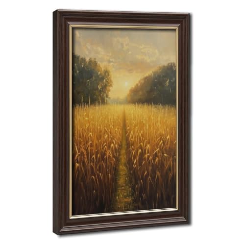 Sunlit Cornfield - Radiant Golden Hour in Rustic Farm Landscape