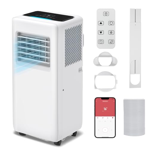 ARTETHYS Air Conditioning Unit, 9000BTU Portable Air Conditioner Cooler with Smart APP, 4-in-1 AC Unit with Remote Control, 24H Timer, Cooling Dehumidifier & Fan Modes, Home Office
