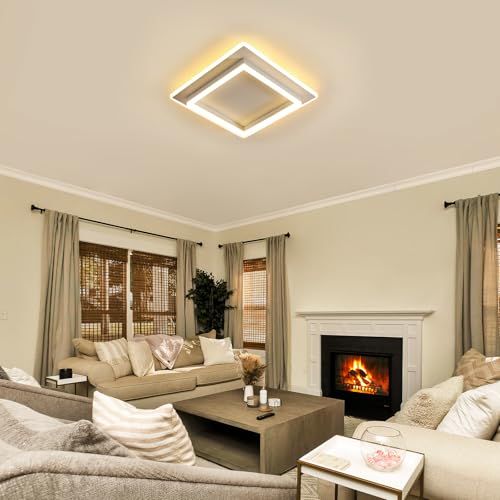 Luminaire plafonnier LED design blanc au rendu architectural