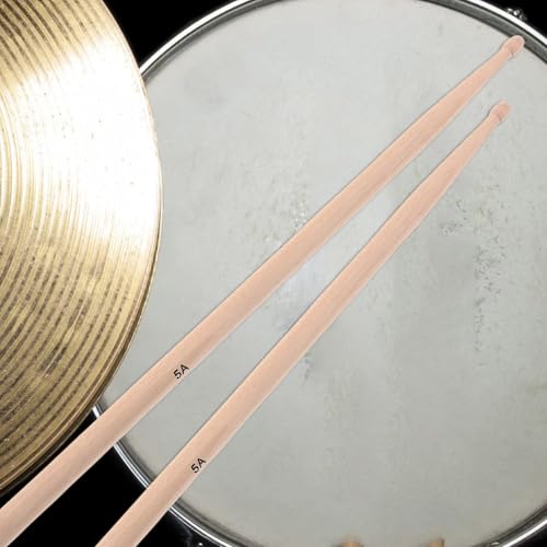 LIFKOME 3 pares de baquetas de madera de arce con punta clásica de madera para batería y percusión miniatura 4