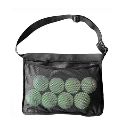 Tennis Balls Band Holder, Mesh Bag Inner Zipper Pocket Tennic Wasit Pouch for Training Match Outdoor