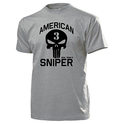 T-shirt American Sniper Navy Seal en coton premium avec finitions Team 3