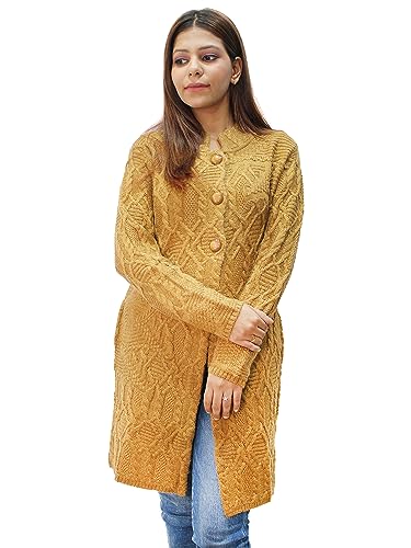 Image of HAUTEMODA Women's Wool Banded Collar Cardigan