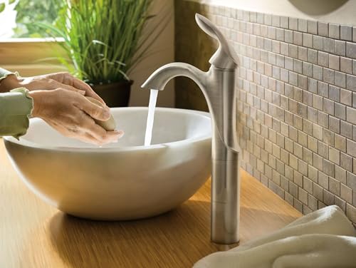 Moen Eva Chrome One-Handle Single Hole Bathroom Sink Faucet with Optional Deckplate and Available Vessel Sink Extension Kit, 6400 - image 3