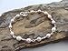 Genuine Oval Pastel and White Pearl Bracelet: sterling silver wire wrapped design, handmade in USA, 7.5 inches, unique jewelry gift for her