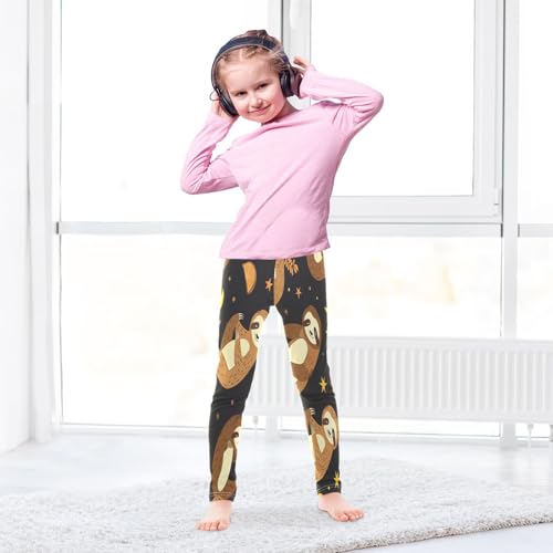 Bolaz Toddler Girls Leggings Printed Yoga Pants Leggings Moon Star Sloth for Kids4