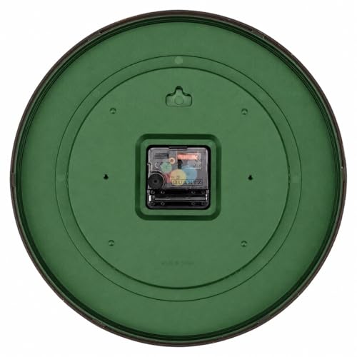 Image of Elica Fashion Round Wall Clock, Green & Gold, Roman Numerals, Decorative Home Decor for Living Room (Gold-RF)