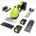 20V Cordless Hedge Trimmer with 2 Batteries, 8.67" Hedge Blade & 5.12" Grass Trimmer, 2-in-1 Lightweight Hedge Trimmer Cordless for Garden,Yard, Lawn Care