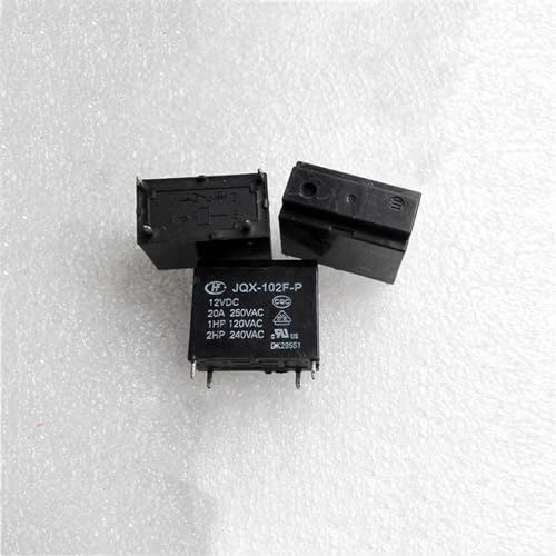 Relé JQX-102F-P-12VDC HF102F de 4 pines y 20A para placas de circuito electrónico
