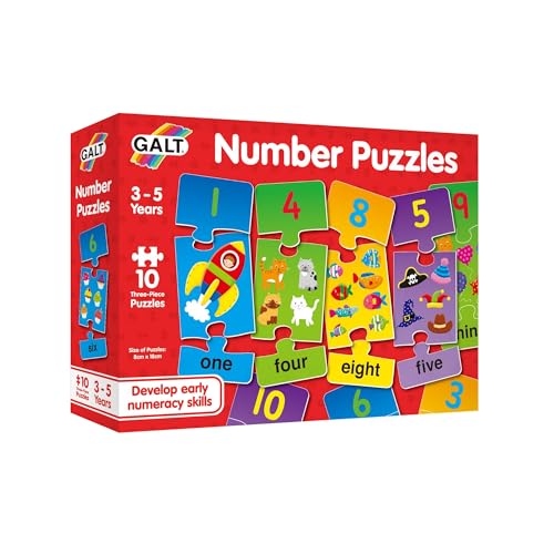 Galt Toys, Number Puzzles, Numbers Jigsaw Puzzle for Kids, Ages 3 Years Plus