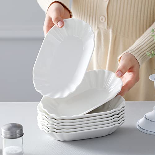 MALACASA, Serie Regular, 16 teilig Set Porzellan Pommesschälen, CremeWeiß Pommes Schälen, Würstchenteller, Servierteller, Beilagenschälen, Schälchen, 19,5x12x3,5 cm 6 MALACASA, Serie Regular, 16 teilig Set Porzellan Pommesschälen, CremeWeiß Pommes Schälen, Würstchenteller, Servierteller, Beilagenschälen, Schälchen, 19,5x12x3,5 cm