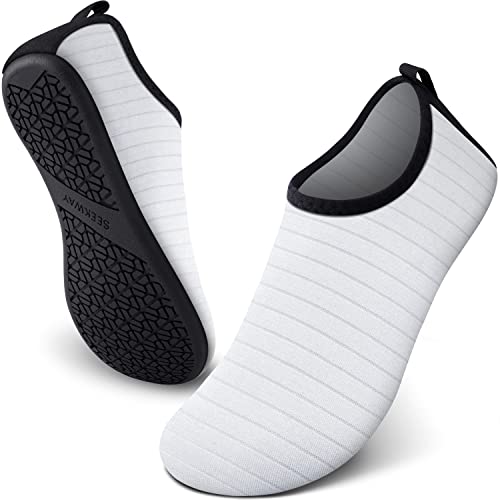 SEEKWAY Water Shoes Quick-Dry Aqua Socks Barefoot Slip-on for Beach Pool Swim River Yoga Lake Surf Women Men SK001