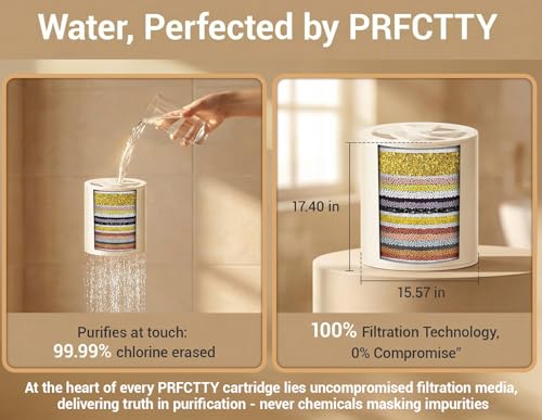 Image of 25-Stage Shower Filter with Enhanced KDF, Reduces Scale Buildup, Revitalizes Hair, Skin & Nails. Softens Hard Water, Removes 99% Lead, Chlorine, Fluoride & Harmful Chemicals. High-Output Flow, Chrome