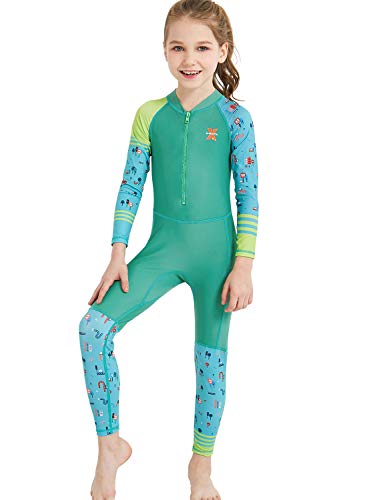 Image of DIVE & SAIL Kids One Piece Long Sleeve Swimsuit Sun Protection Sunsuit Rash Guard