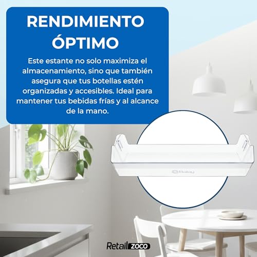 Estante Botellero Frigorífico compatible con Balay, Botellero inferior para la nevera, código original 11022295, compatible con 3KF6550MI, 3KF6551MI, 3KF6626WE, 3KF6635WI, entre otros - Imagen 5
