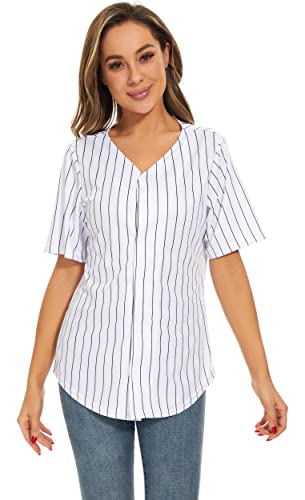 Yuji Itadori Camiseta feminina de beisebol jersey softball, abotoada, manga curta, gola V, roupas es