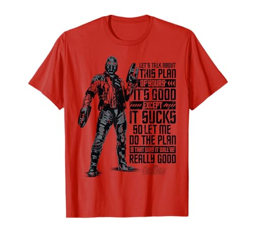 Image of Marvel Avengers: Infinity War Star-Lord Let's Talk Poster T-Shirt