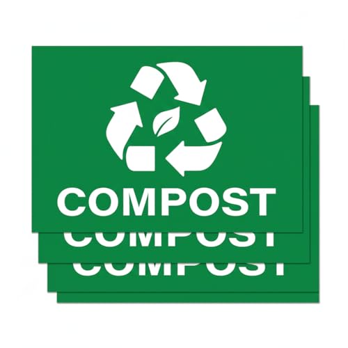 Compost Self Adhesive Weatherproof Vinyl Stickers (4-Pack)
