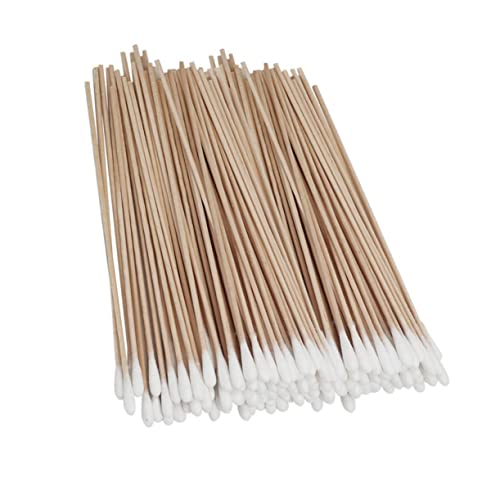 TOPPERFUN Bastoncillos De Algodón Mango Largo 500 Piezas 15 Cm Palo De Madera Uso Doméstico Limpieza Precisa Instrumentos Artículos Delicados