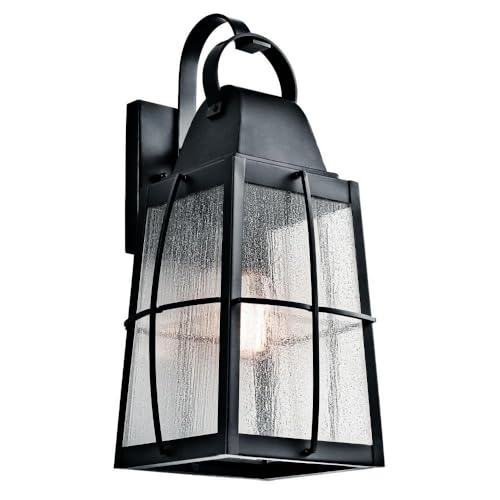 Image of Kichler 49554BKT Tolerand Outdoor Wall 1-Light, Textured Black 10-Inch, 20 inch