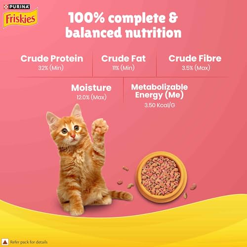 Image of FRISKIES Kitten Discoveries Kitten Food, Tuna Chicken Milk Vegetables & Whole Grain Flavours, 1kg Packet, Granule (Pack of 2)