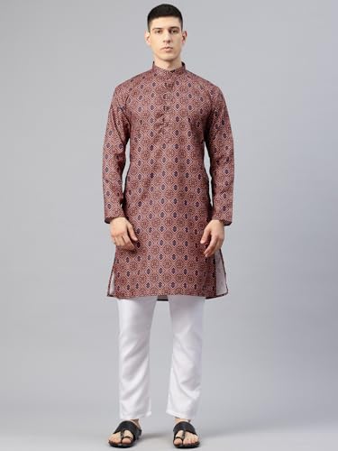 Image of Luxrio Kurta Set for Men Cotton Blend Kurta with Pyjama Set Ethnic Set