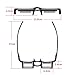 okcsc New Upgraded Reading Glasses Lying Down Bed Light Periscope Glasses for Reading Watching TV Glasses 90°Angle Prism Glasses Release Neck While Watching Reading Playing Mobile Unisex Lazy Glasses
