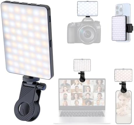 LED Luz Selfie, 72 LED Luz de Video Profesional, Recargable CRI 9...