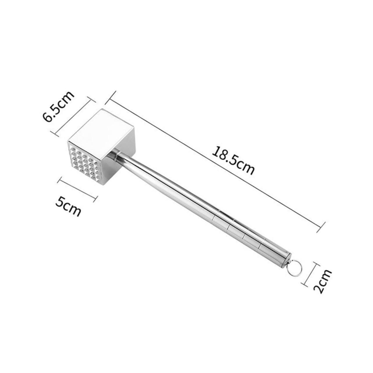 Ciieeo 1Pc Stainless Steel Meat Hammer Pounder Ergonomic Handle for Comfortable Grip for Tenderizing Beef Pork Steak Practical Kitchen Tool for Efficient Cooking