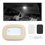 Wevdn Magnetic Dome Light, Energy-Saving Automotive Interior Ceiling Lightt, Universal Interior Ceiling Light for Car RV and Camper, Car Accessories (Beige)