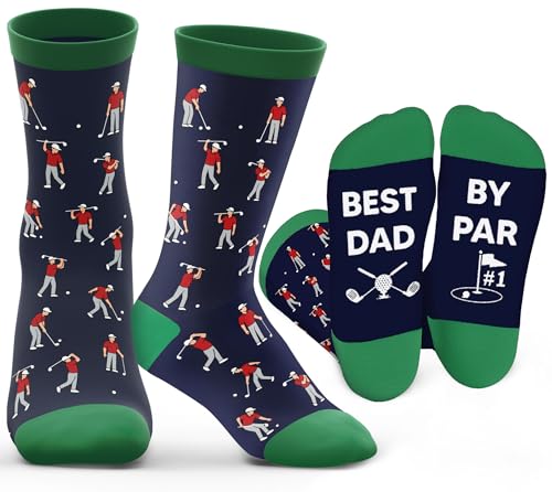 ZAGKOO Dad Golf Gifts - Funny Golf Socks for Men