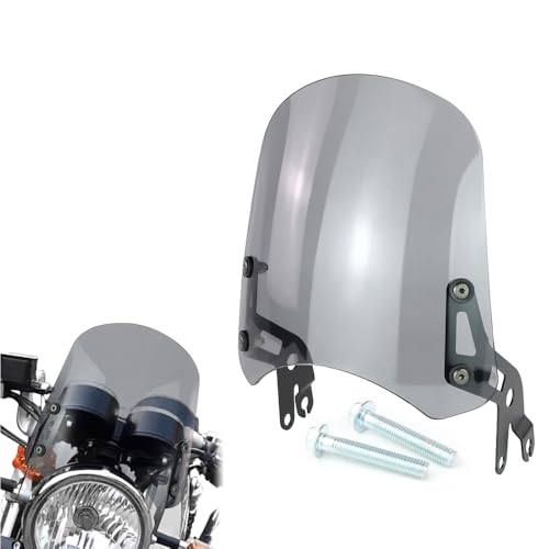 REARACE Motorcycle Windshield Windscreen Fit for Royal