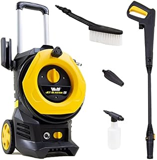 Wolf Jet Blaster 5 Electric Pressure Washer 2000psi 135BAR + Lance, Vario & Turbo Nozzles, Car Brush & Snow Foam Applicator