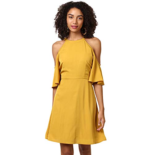 Image of Harpa Women's Polyester Fit and Flare Knee-Length Dress Pack of 1