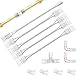COB LED Streifen Steckverbinder Set für 8mm Breite COB Streifen 2Pin, 4 Stück Transparente Mittelverbinder, 2Stück L-Form, 1Stück T-Form und 4Stück Dual-End Verlängerungsdrähte 15cm mit 1Stück DC