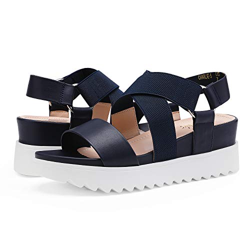 Image of DREAM PAIRS Women's Open Toe Ankle Strap Platform Wedge Sandals