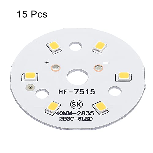 Meccanixity Cob Led Light Chip Bead 3W 120Lm 3000-3200K 40Mm 9-11Vdc Energy Saving Bulb For Spotlight Floodlight Replacement Warm White 15Pcs #TOP2