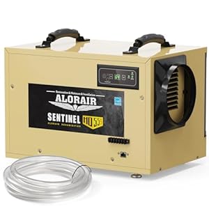 Alorair 120 ppd commercial dehumidifier with drain hose for crawl spaces basements industry water damage unit cetl listed compact auto defrost crawlspaces dehumidifiers gold  urban country home decor