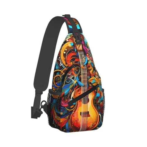 Sling Bag para Hombre y Mujer Crossbody Negro miniatura 7